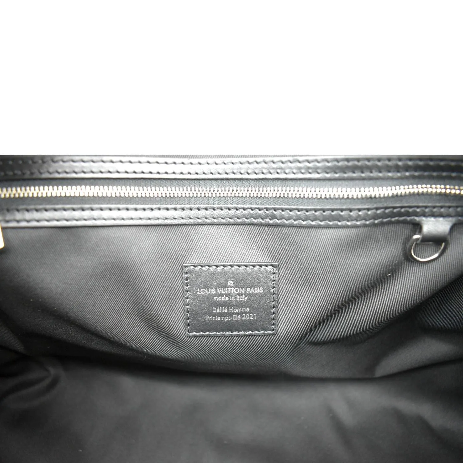 LOUIS VUITTON Keepall Bandouliere 50 Damier Distorted Travel Bag White Black