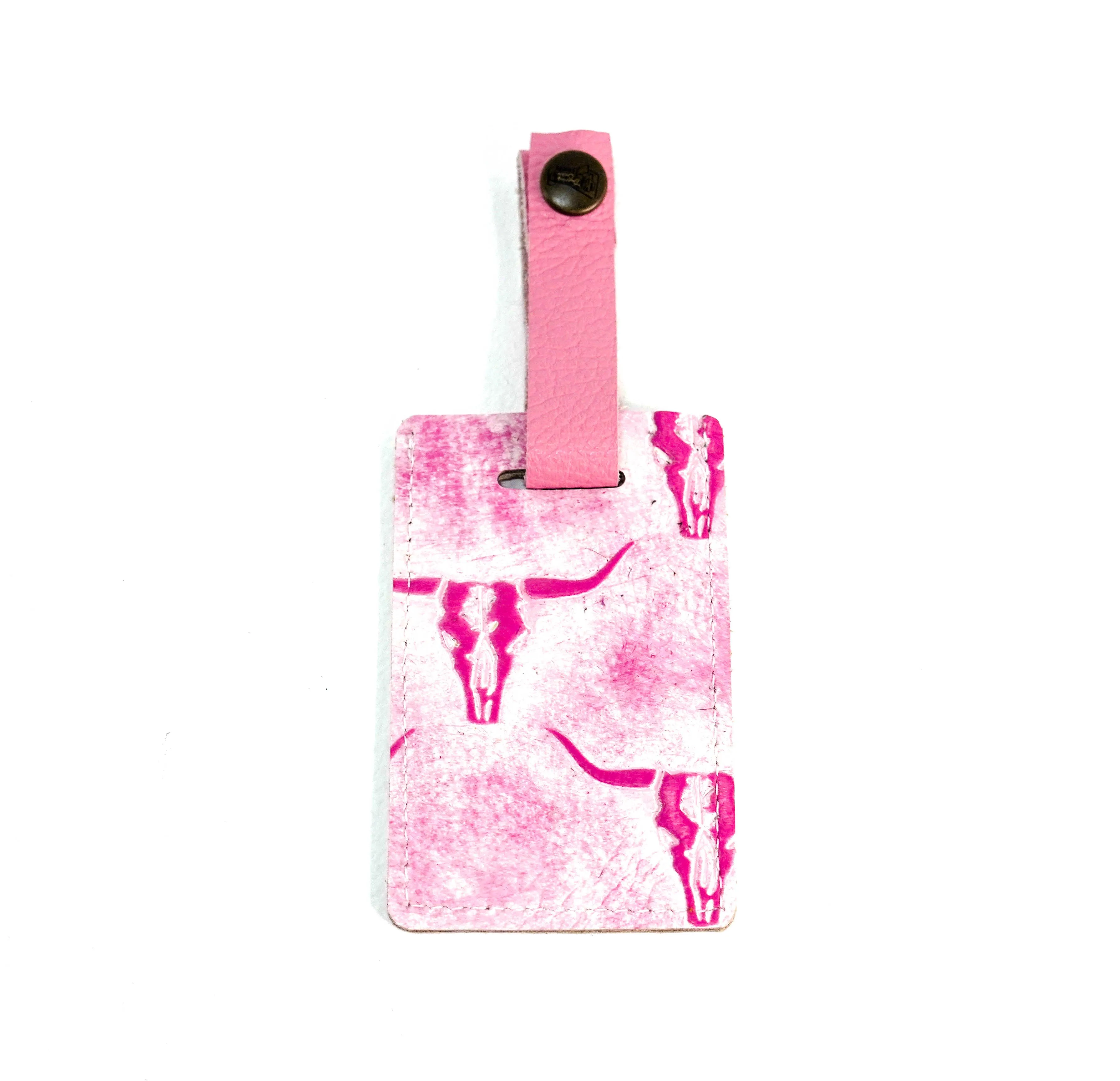 Luggage Tag - All Embossed w/ Western Barbie Skulls