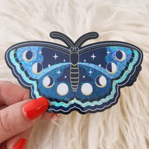 Lunar Butterfly Sticker - Glitter Holographic!