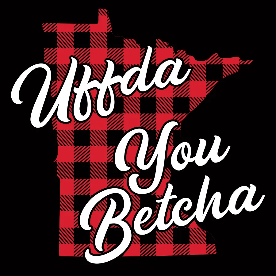 Magnet - MN Buffalo Plaid Uffda You Betcha