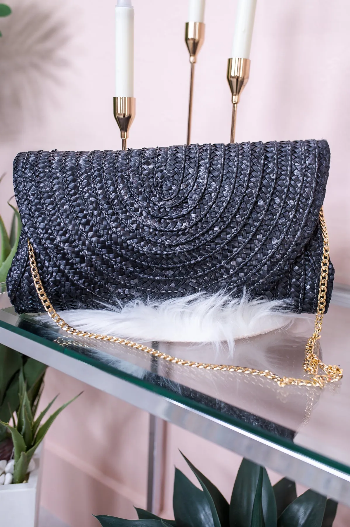 Making Mischief Black Woven Bag - BAG1803BK