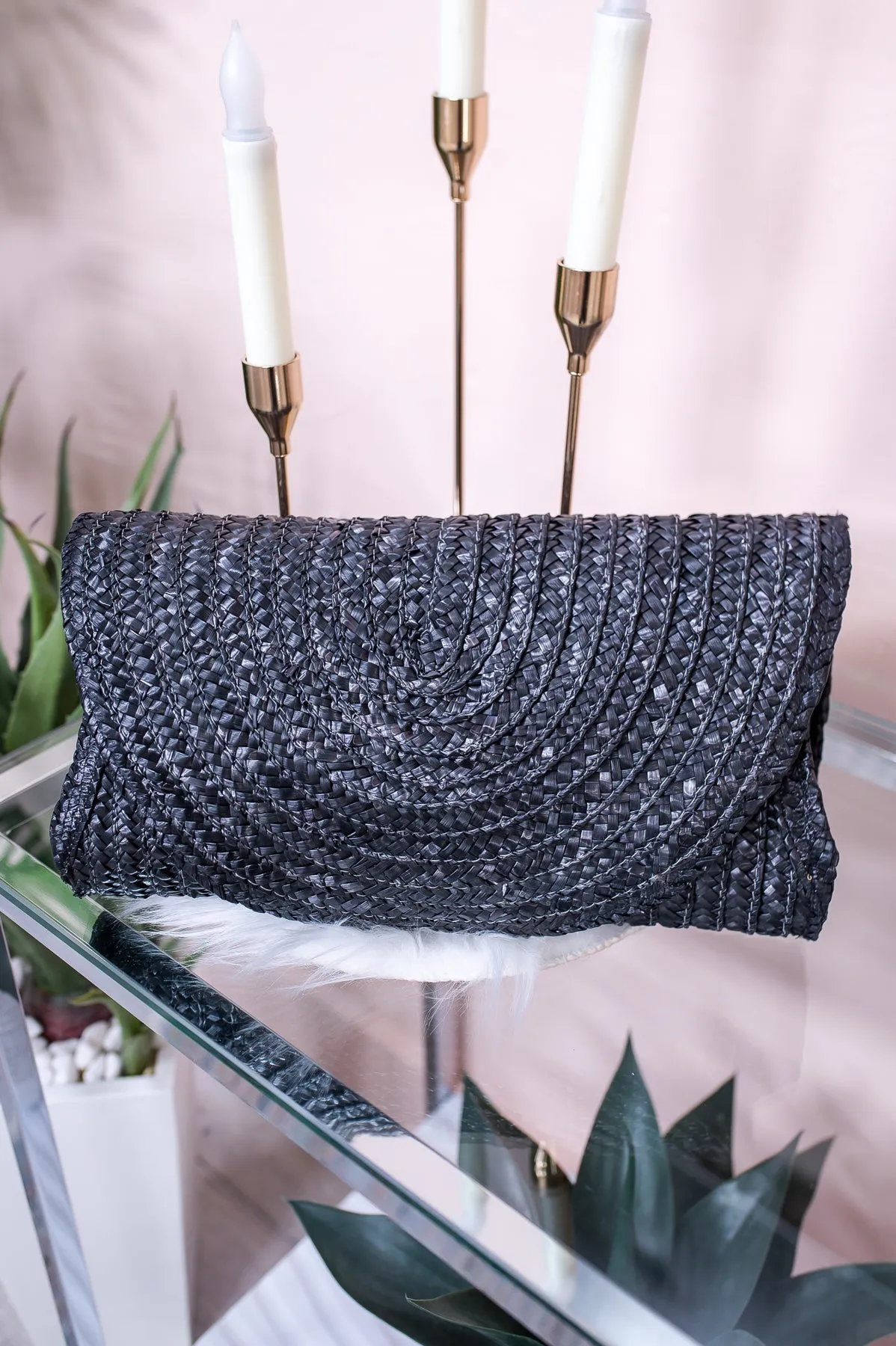Making Mischief Black Woven Bag - BAG1803BK