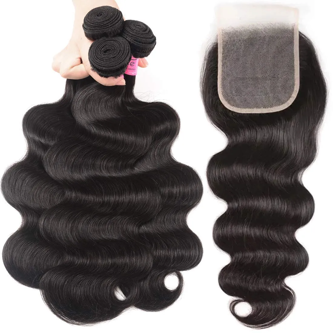 Malaysian Body Wave Bundles With 4×4 Closure 10A Grade 100% Human Remy Hair MYLOCKME