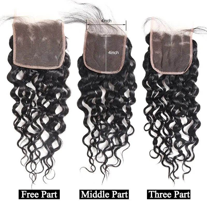 Malaysian Water Wave 4"x4" Lace Closure