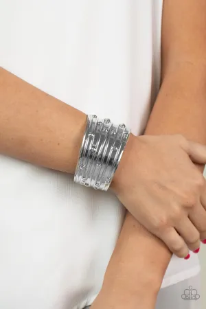 Mechanical Motif - Silver Bracelet