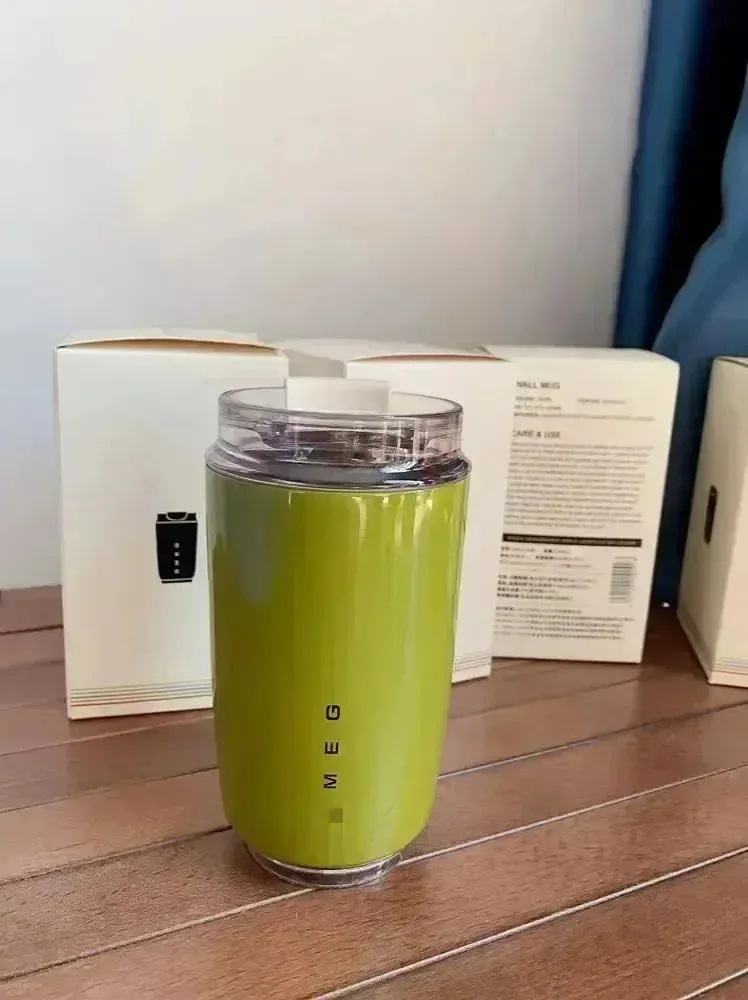 Milky White Insulated Stainless Steel Travel Tumbler Thermos Mug