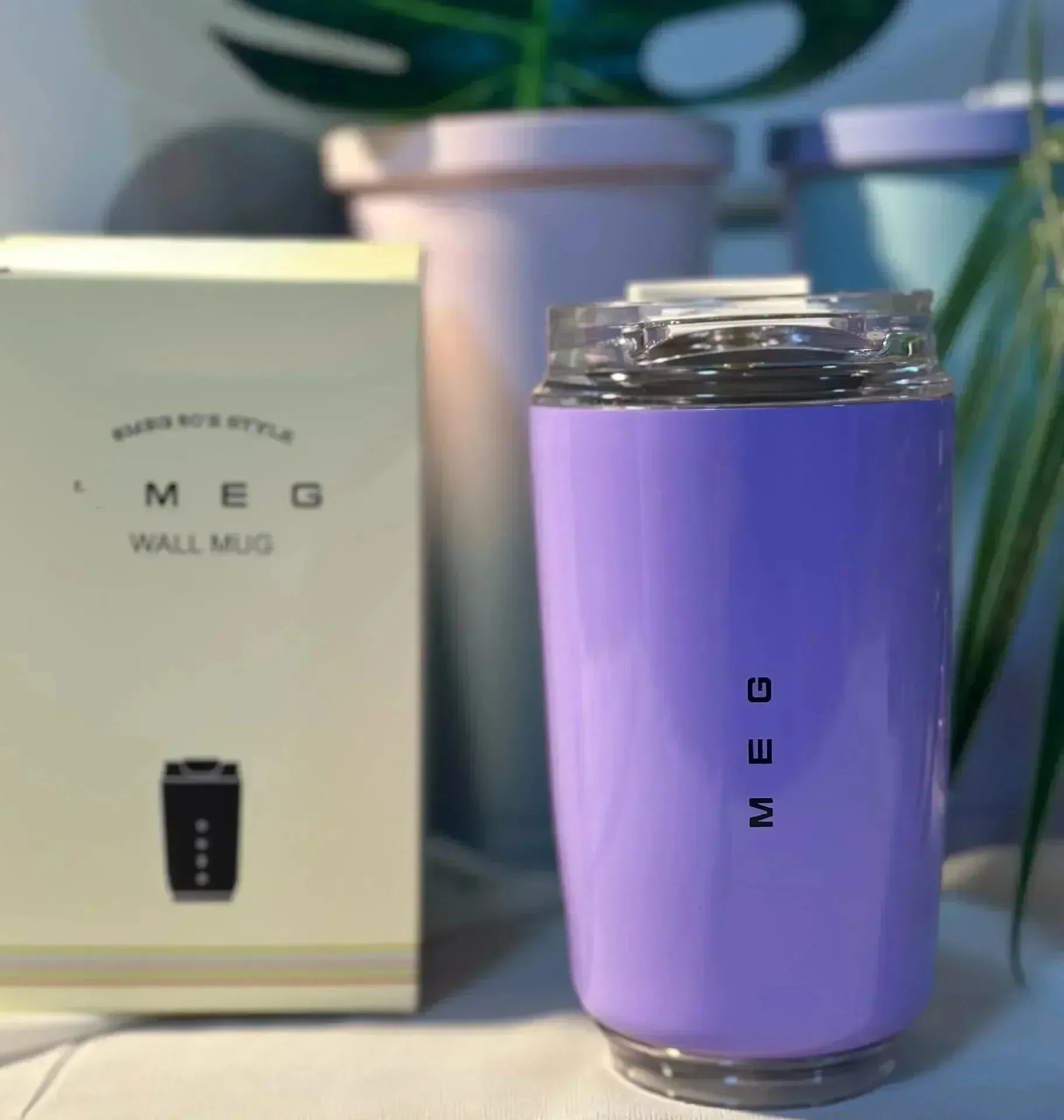 Milky White Insulated Stainless Steel Travel Tumbler Thermos Mug