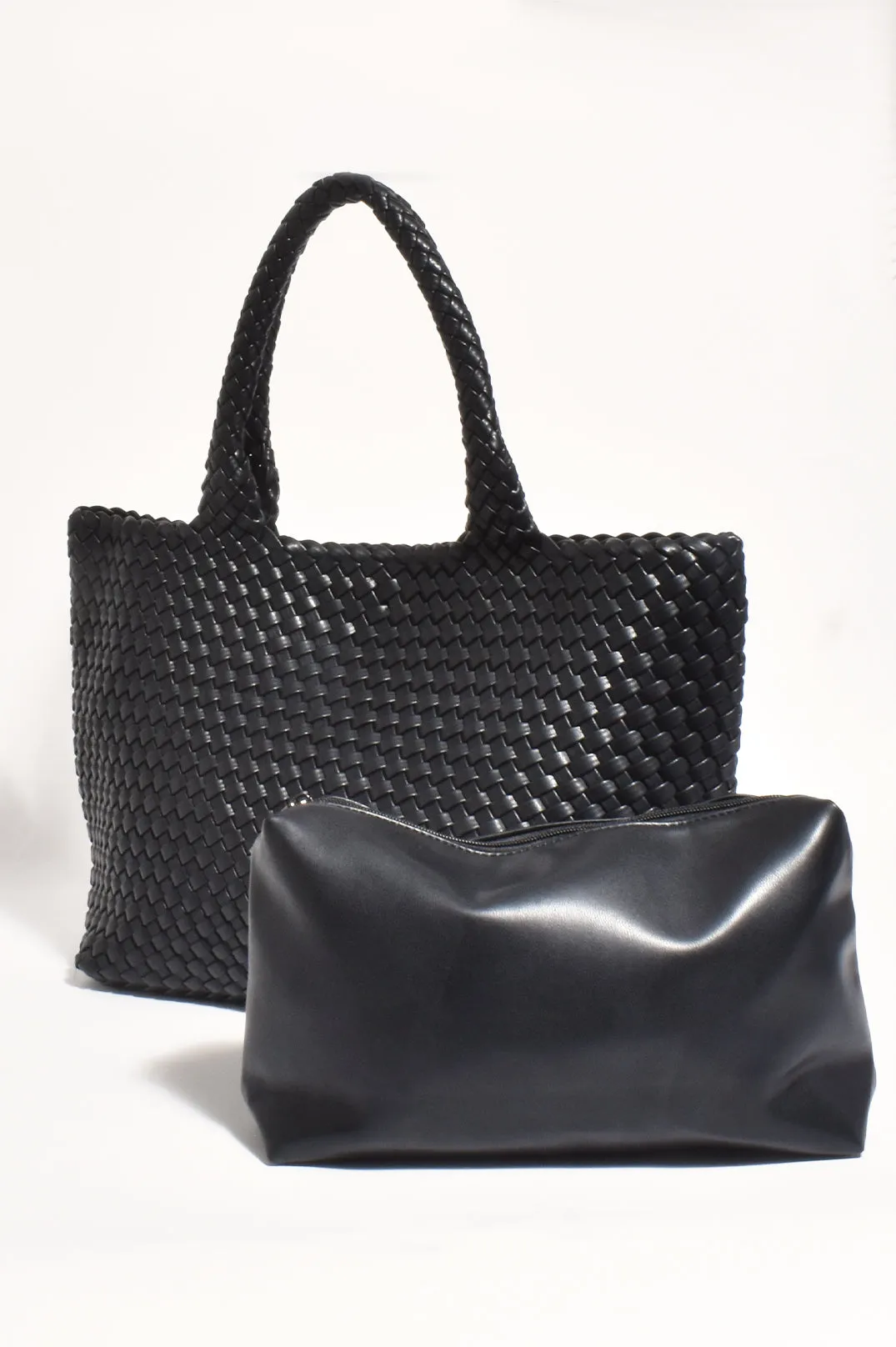 Mimie Black Woven Slouch Bag
