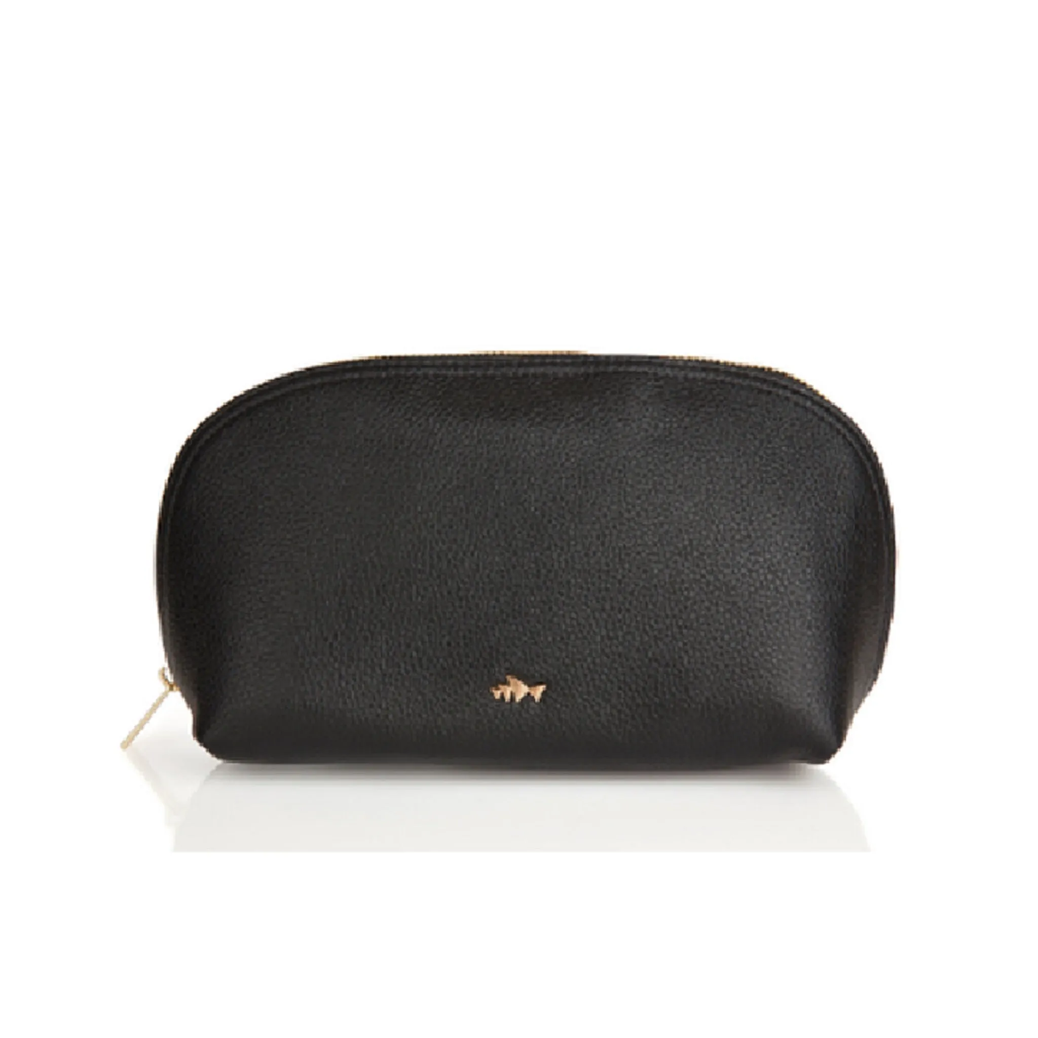 Minskat Travel Pouch - Black with Gold Zipper