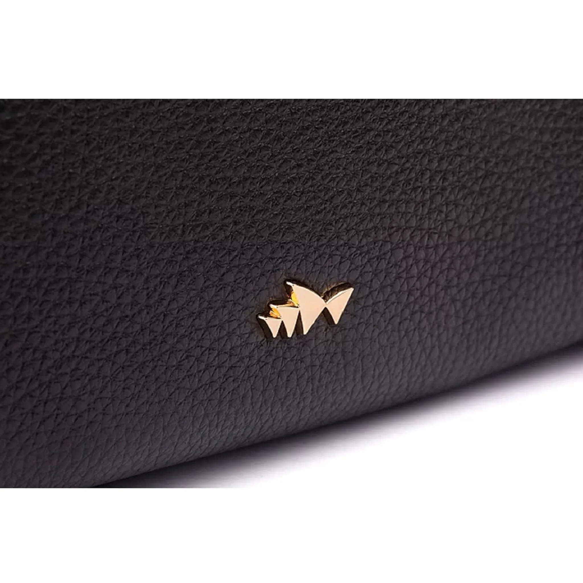 Minskat Travel Pouch - Black with Gold Zipper
