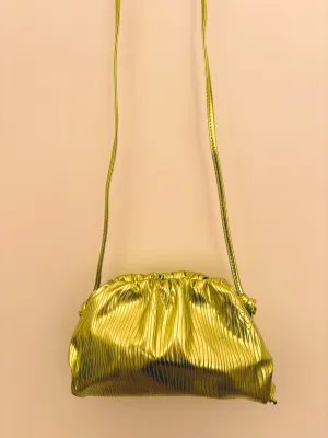 MISS MOSS: NEON METALLIC CLUTCH - LIME