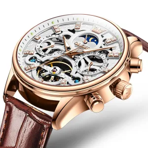 Multifunctional Moonlight Luminous Tourbillon Watch For Men