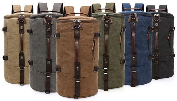 Multifunctional Outdoor Canvas Solid Back And Hand Travellers Coffee Bags