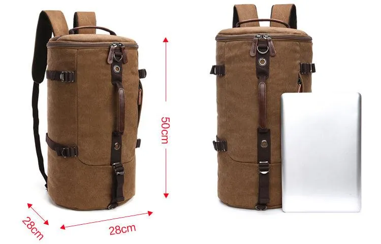Multifunctional Outdoor Canvas Solid Back And Hand Travellers Coffee Bags