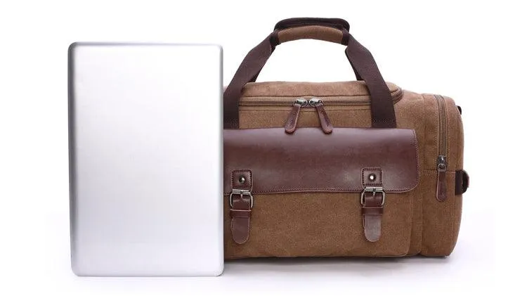 Multifunctional Outdoor Canvas Solid Travellers Black Bags