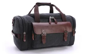 Multifunctional Outdoor Canvas Solid Travellers Black Bags