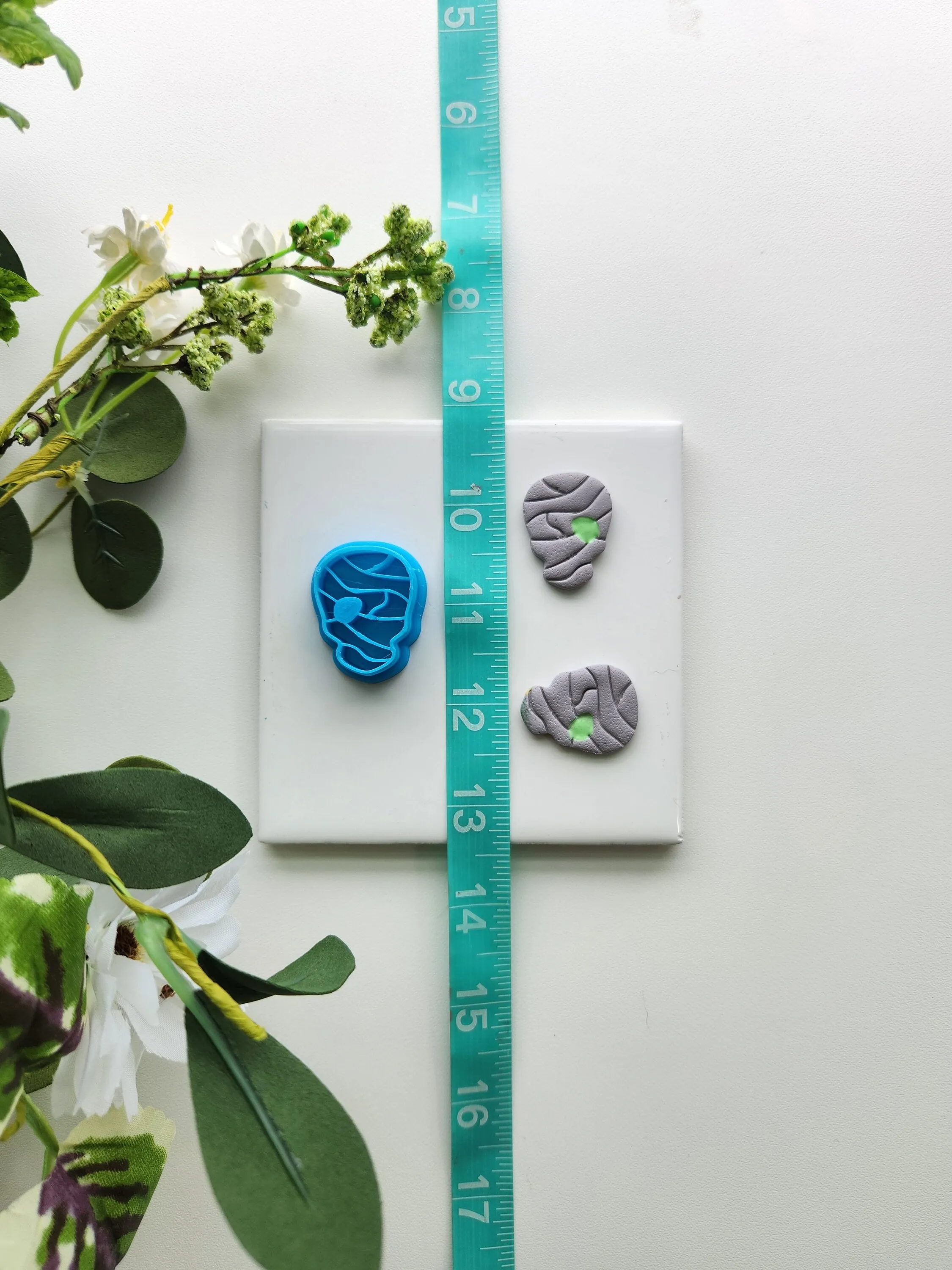 Mummy Skull | Fall Polymer Clay Cutter