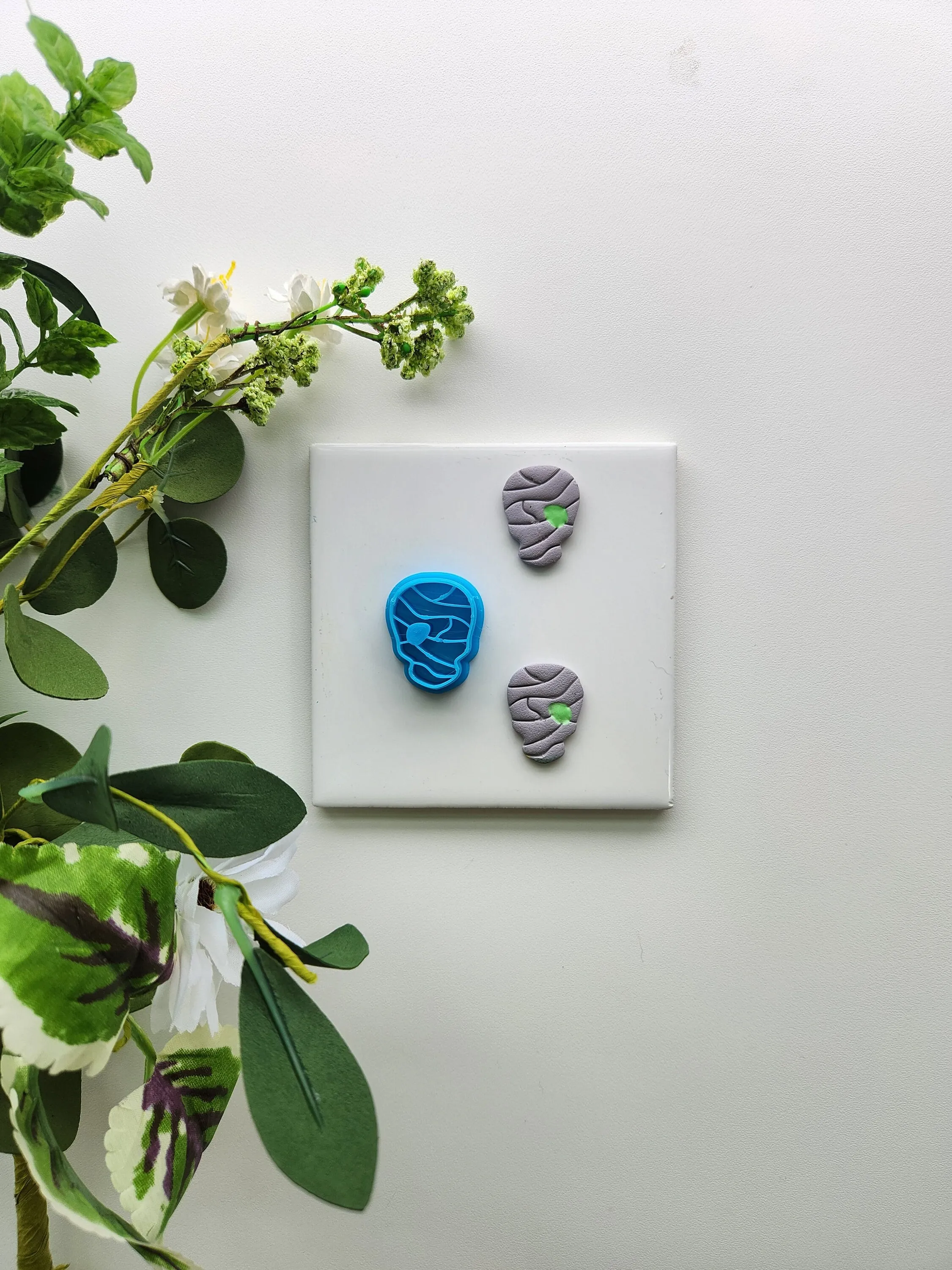 Mummy Skull | Fall Polymer Clay Cutter