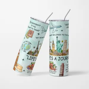 My Heart belongs to the World - 600 ml Stainless Steel Tumbler