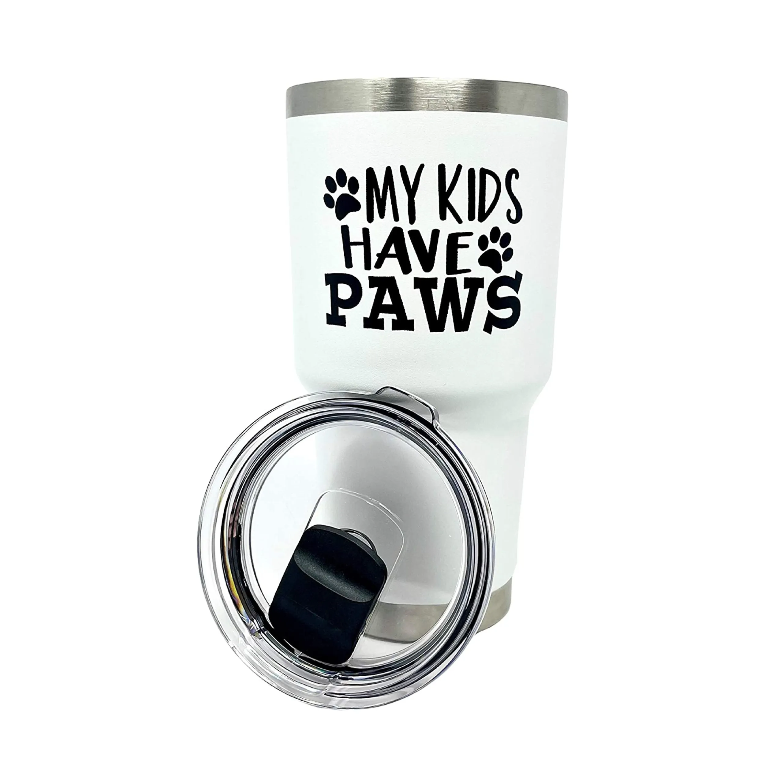 My Kids Have Paws 30 oz Tumbler White