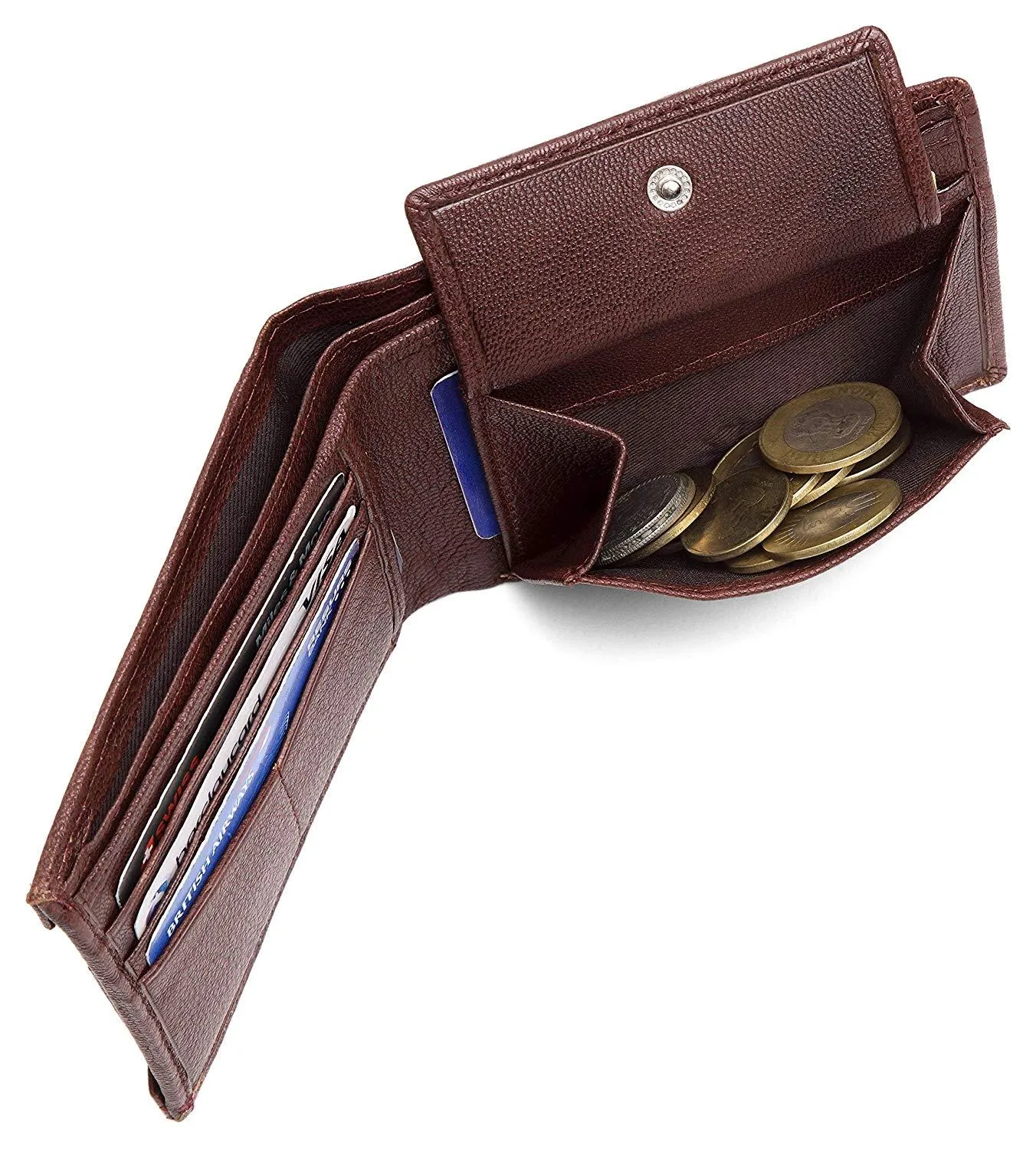 Napa Hide Brown Men's Wallet (NPH010 Maroon)