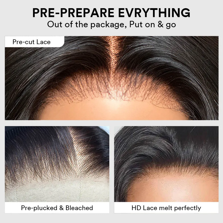 Natural Black with Blonde Highlight Body Wave 5×5 HD Lace Closure Wig