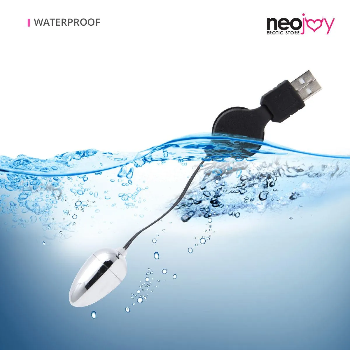 Neojoy Small Silver Bullet - USB Plug Bullet Vibrator - Clitoral Anal Vaginal Stimulation - Spring-back Wire Adult Sex Toy