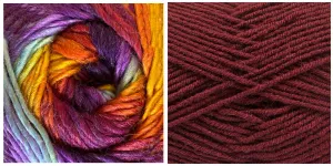(NEW) BURGUNDY   EASY TO LOVE - Embossed Natura Shawl KIT