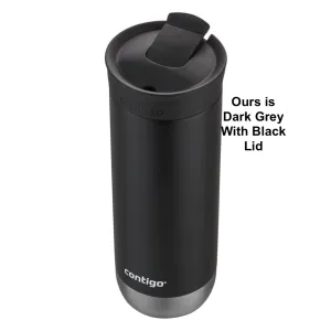 New Contigo SNAPSEAL™ Insulated Stainless Steel Travel Mug, 20 oz! Ours Is Dark Grey with Black Lid!