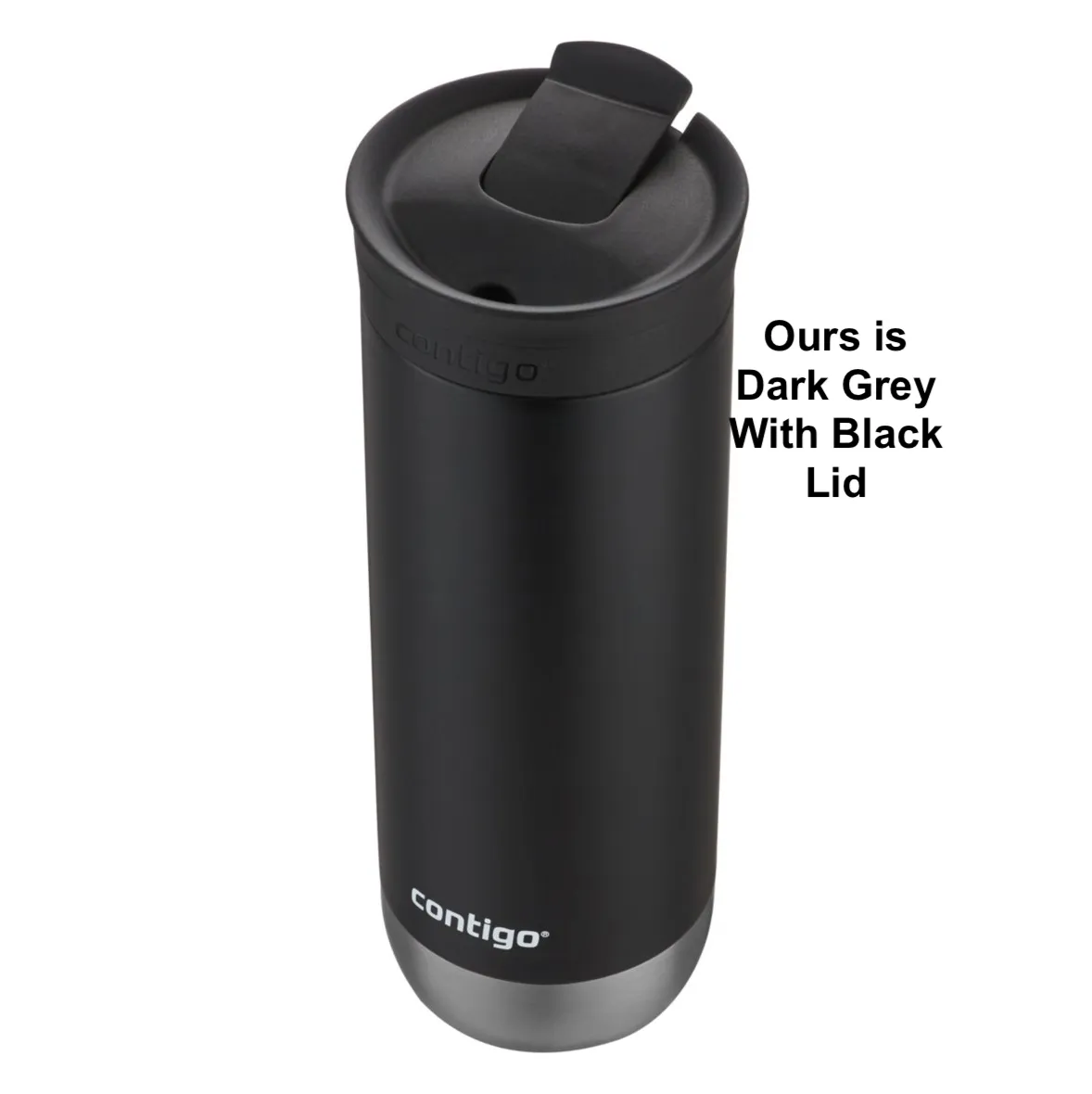 New Contigo SNAPSEAL™ Insulated Stainless Steel Travel Mug, 20 oz! Ours Is Dark Grey with Black Lid!