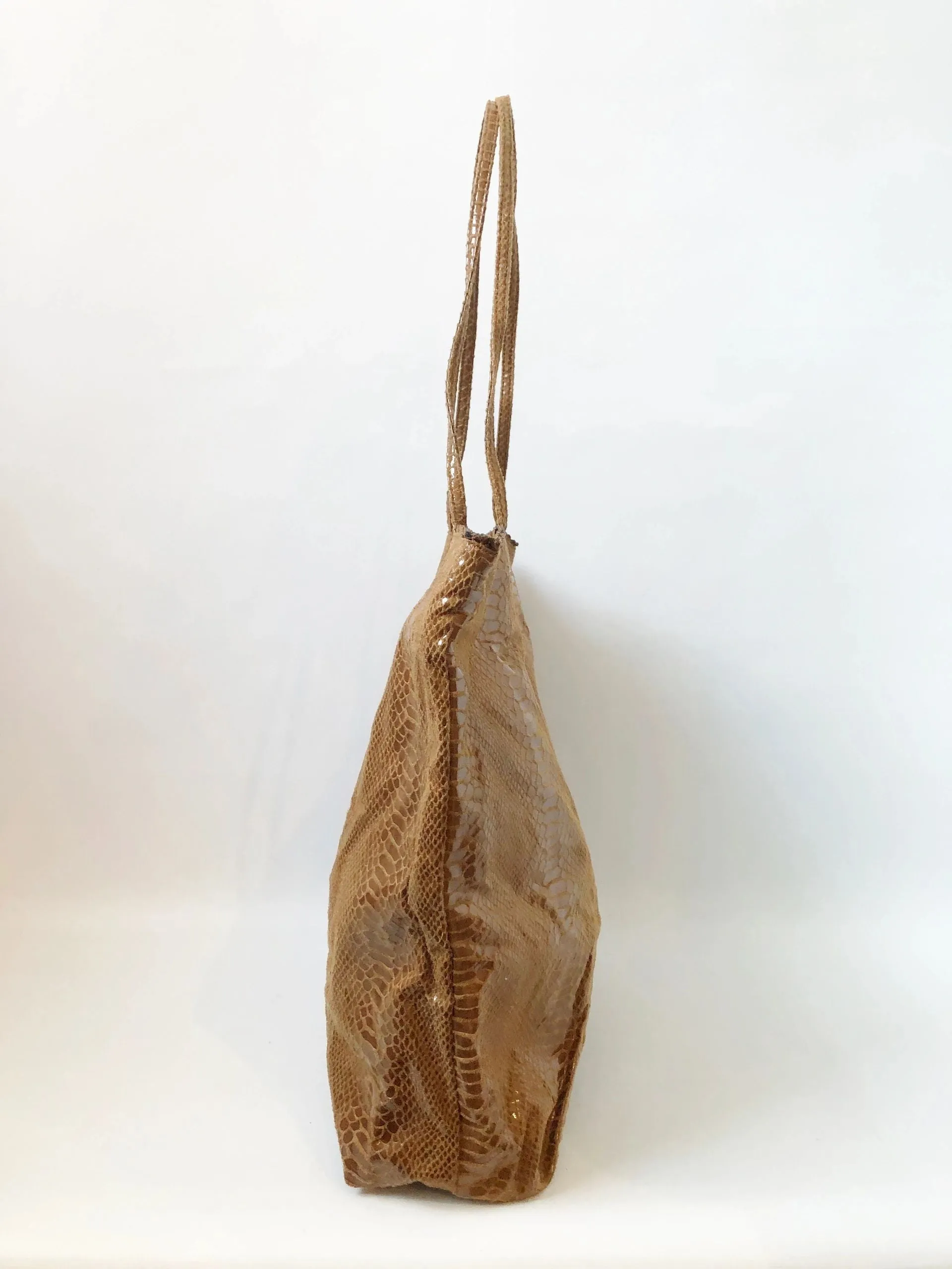 NEW Embossed Suede Tote W/Pouch
