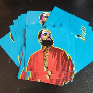 Nothin Like U - Nipsey Hussle portrait art - Custom Art Stickers for Laptops & Wall Decor - Vakseen Art