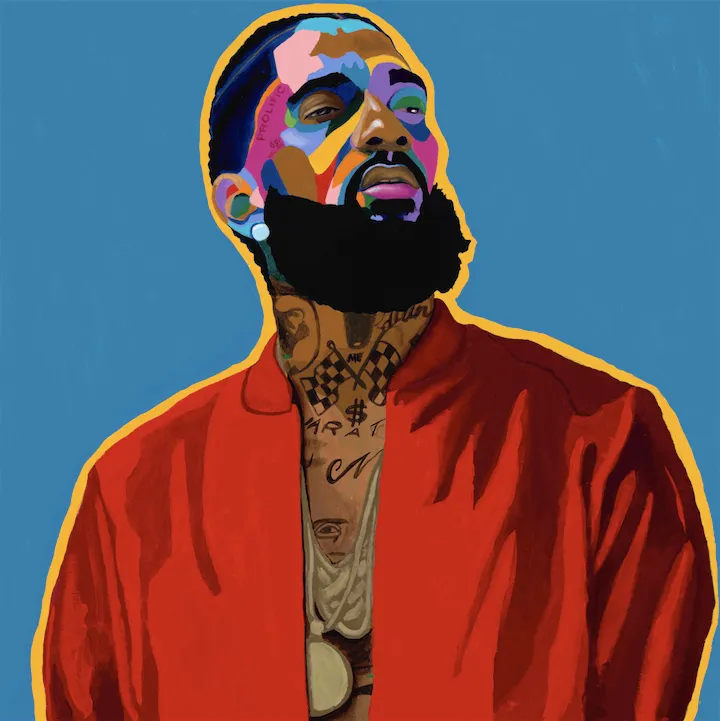 Nothin Like U - Nipsey Hussle portrait art - Custom Art Stickers for Laptops & Wall Decor - Vakseen Art