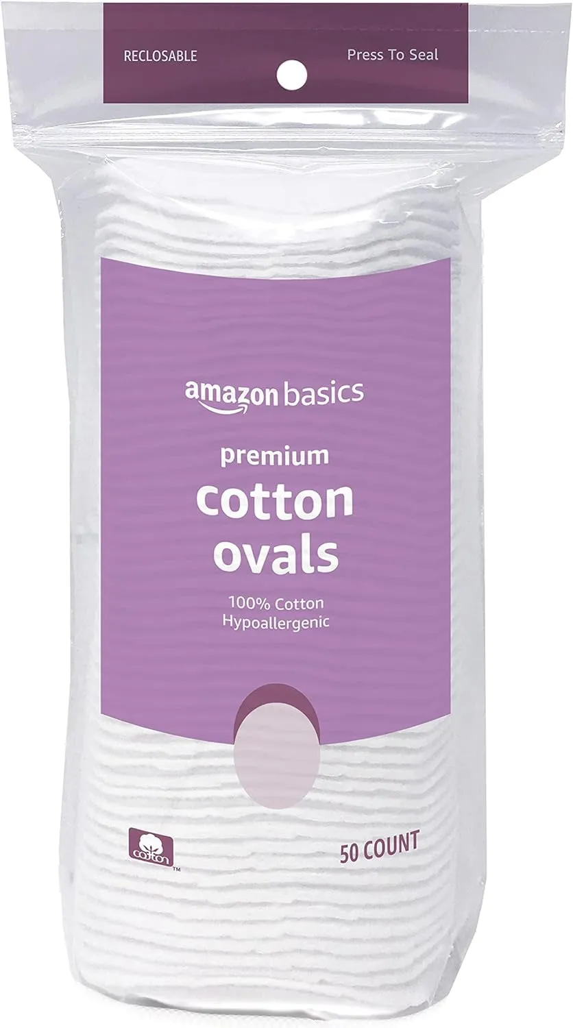 Oval Premium Pads, 300 Count (6 Packs of 50) (Previously Solimo)