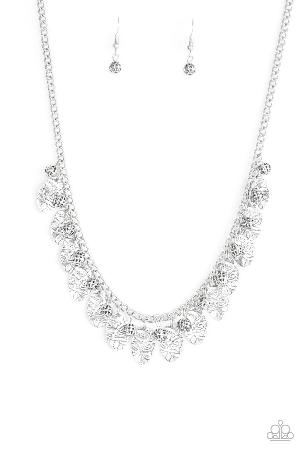 Paparazzi Accessories - Vintage Gardens - Silver Necklace