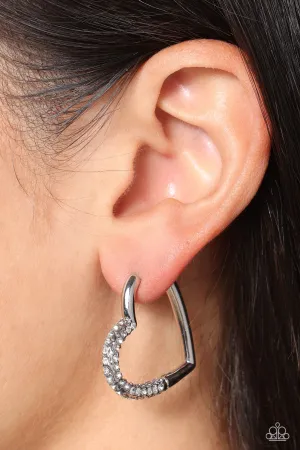 Paparazzi Be Mine, Valentine? Earrings White