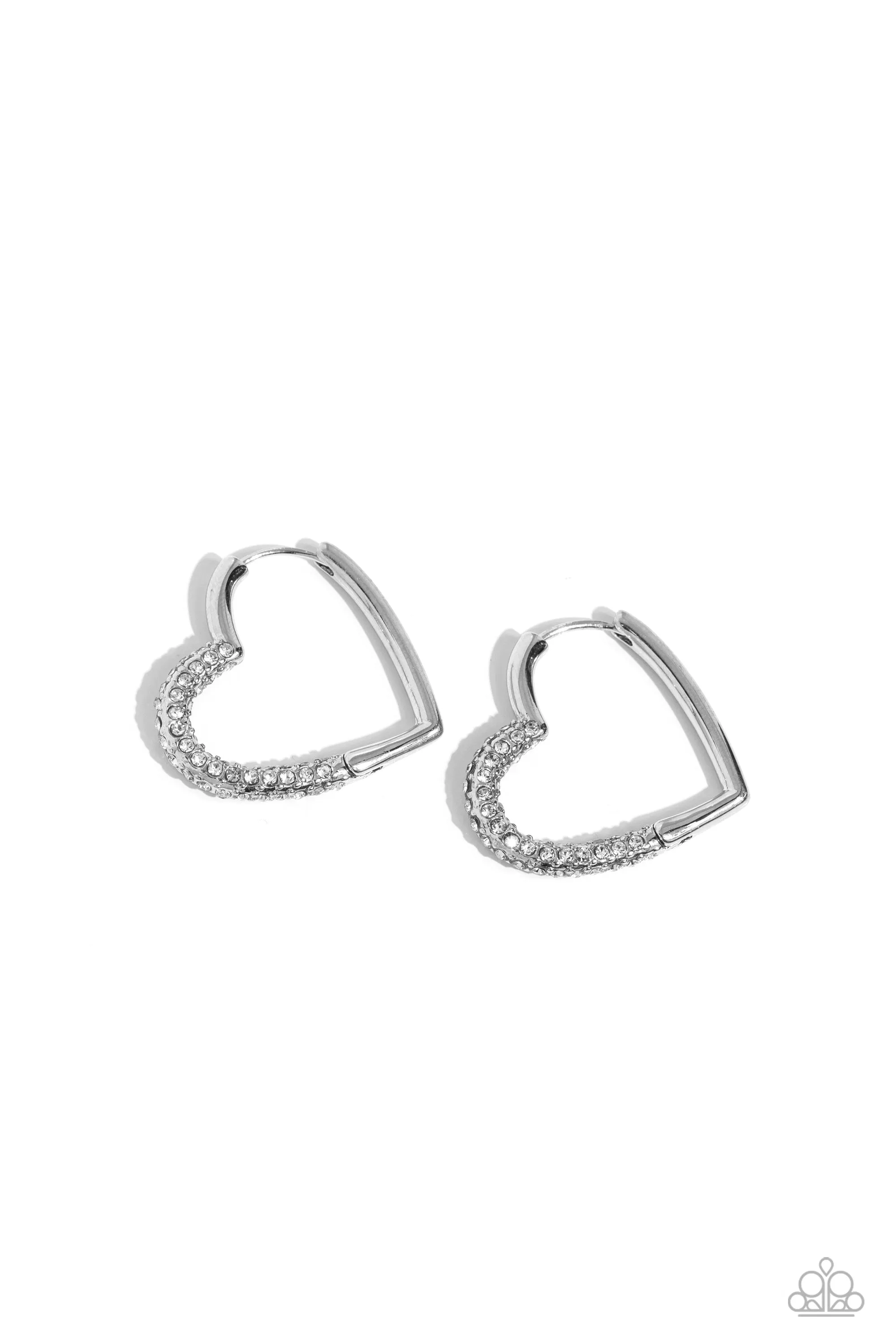Paparazzi Be Mine, Valentine? Earrings White