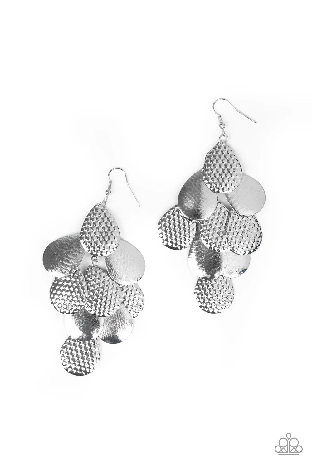 Paparazzi Chime Time Earrings Silver