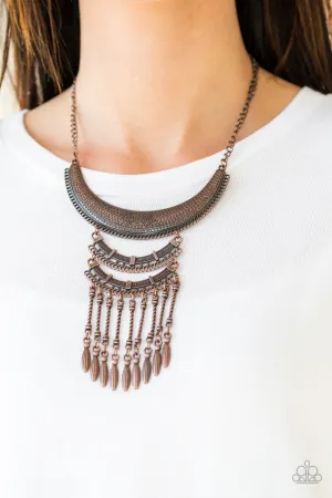 Paparazzi - Eastern Empress - Copper Necklace