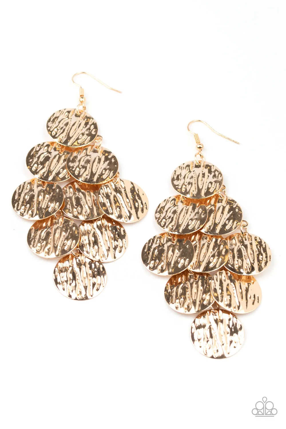 Paparazzi Uptown Edge Earrings Gold