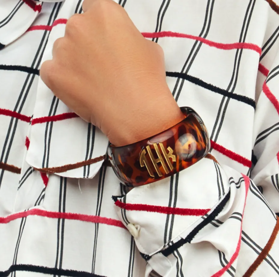 Parker Monogram Cuff Bangle Bracelet