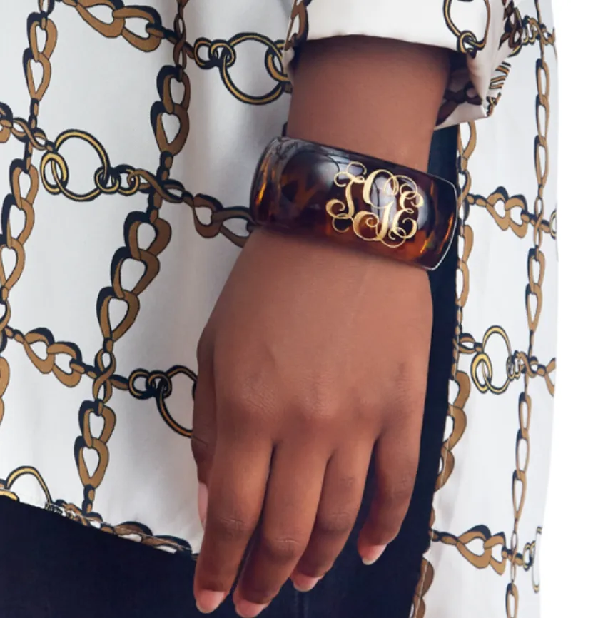 Parker Monogram Cuff Bangle Bracelet