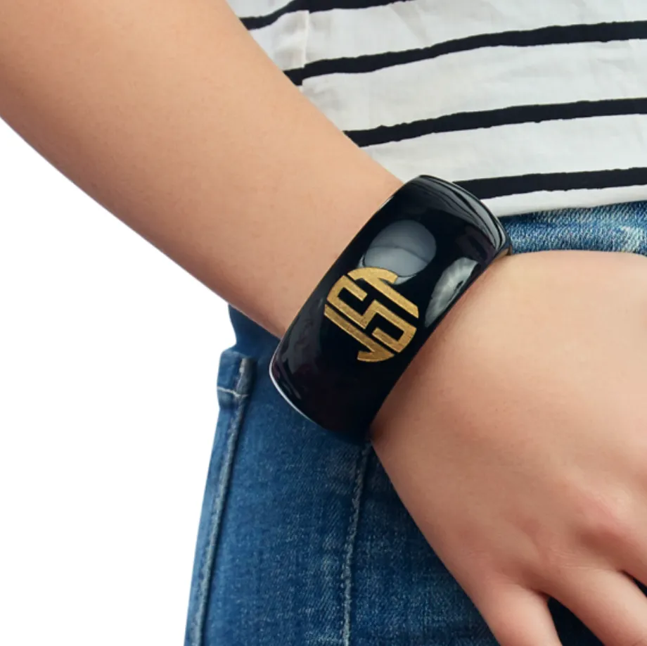 Parker Monogram Cuff Bangle Bracelet