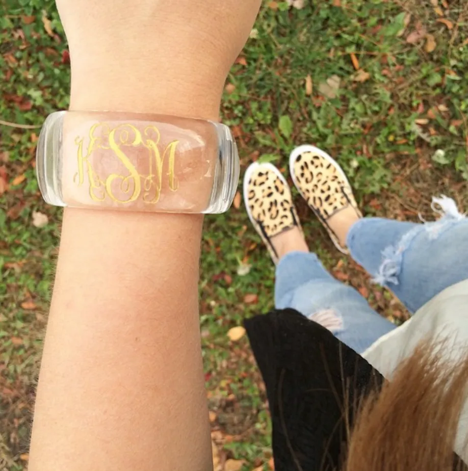 Parker Monogram Cuff Bangle Bracelet