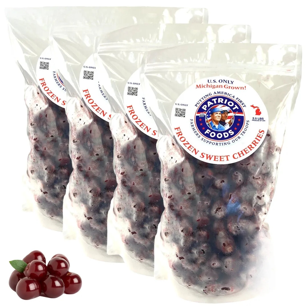 Patriot Foods Frozen Michigan Pitted Sweet Cherries 1 Lb. 3 Servings per Pound