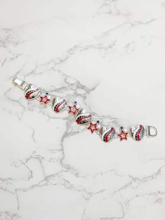 Patriotic Enamel Magnetic Bracelet