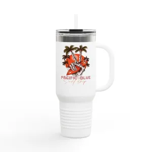 Peace/ Pacific Blue Surf Shop/  Insulated Travel Mug, 40oz