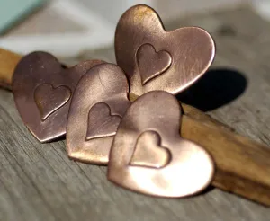 Perfect Heart 8.5mm Embossed Blank for Enameling Stamping Texturing Metalworking Jewelry Making Blanks