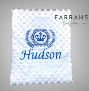 Personalised bobble blanket - Royal Crown