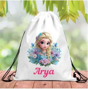 Personalised Frozen Drawstring Bag